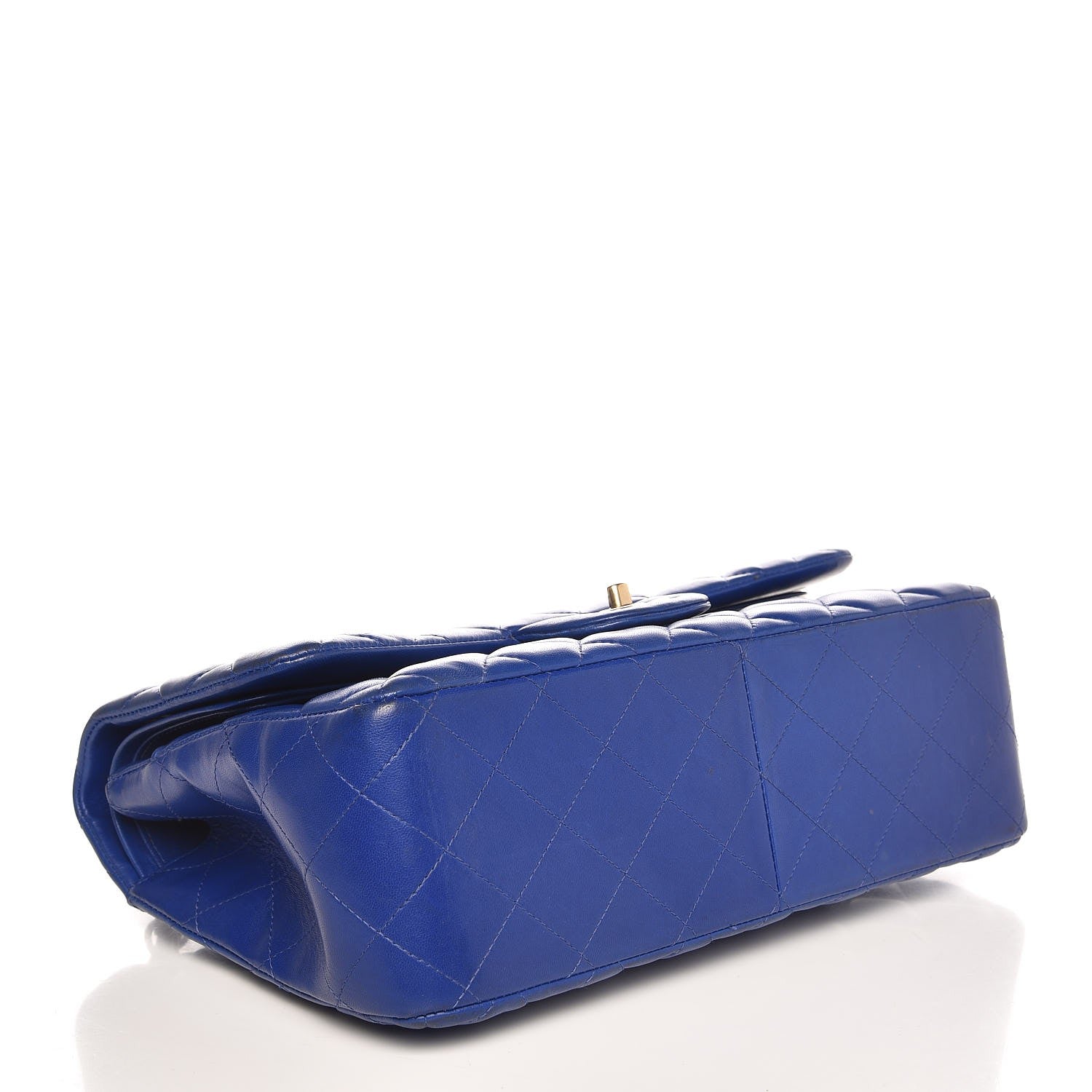Chanel Lambskin Quilted Jumbo Double Flap Blue 4 of 7
