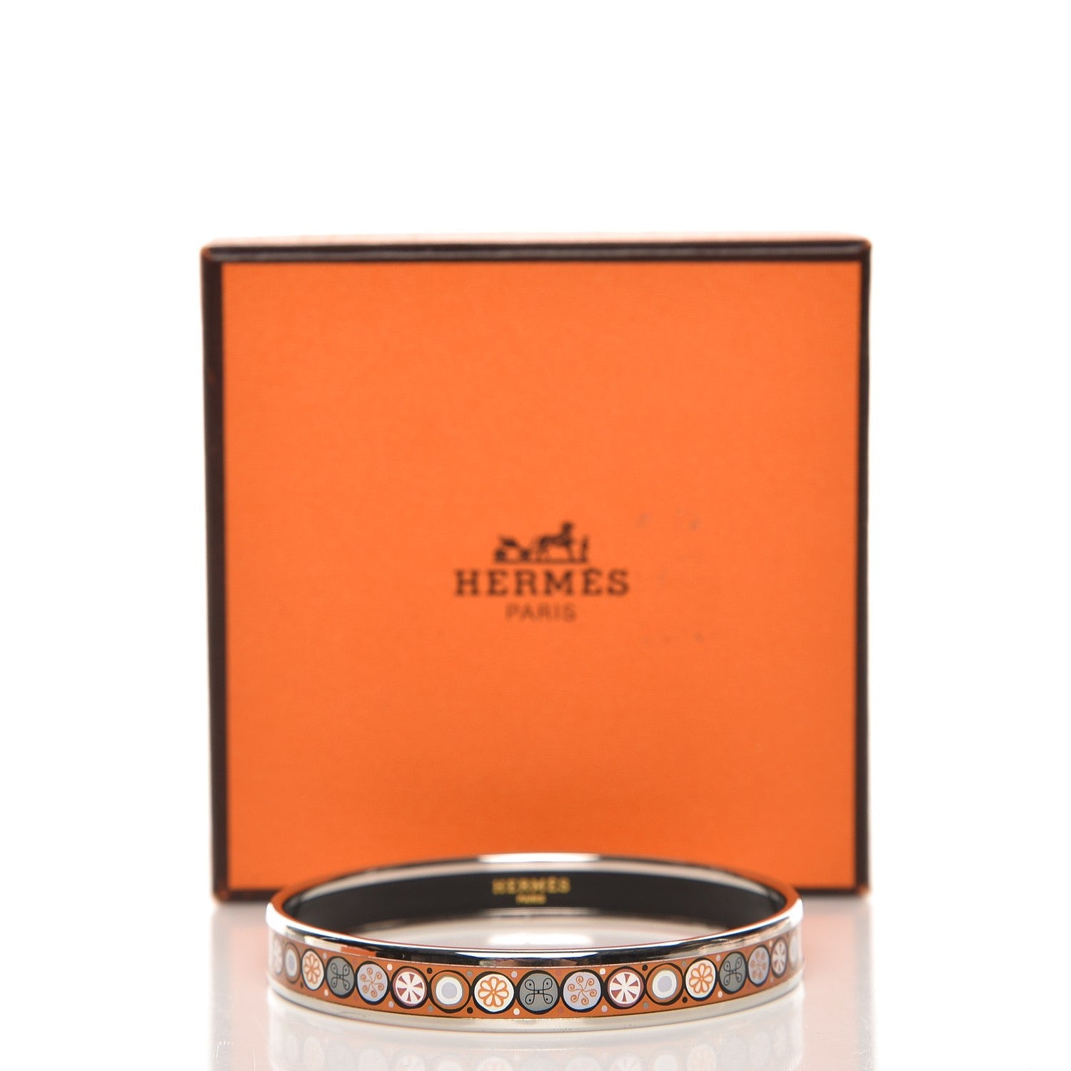 Hermes Enamel Narrow Printed Bracelet 70 4 of 5