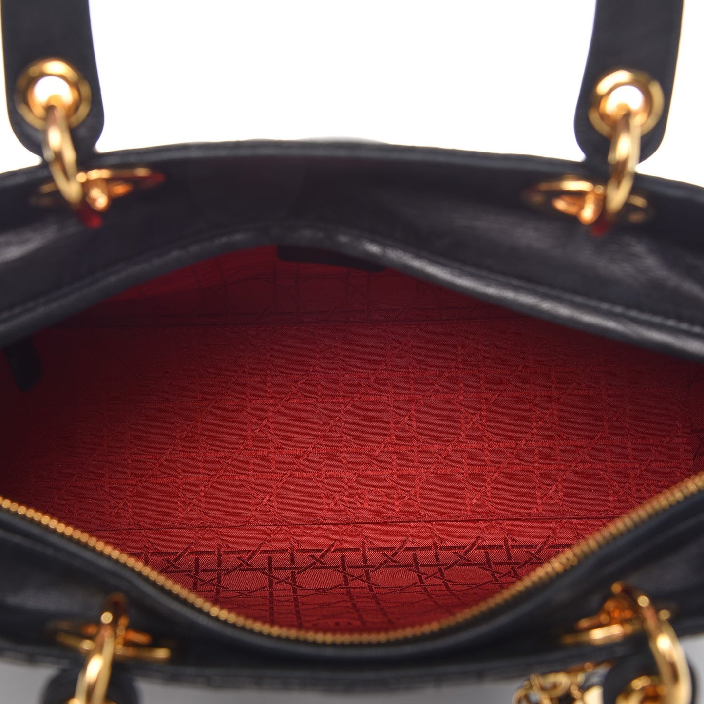 Lambskin Cannage Large Lady Dior Black