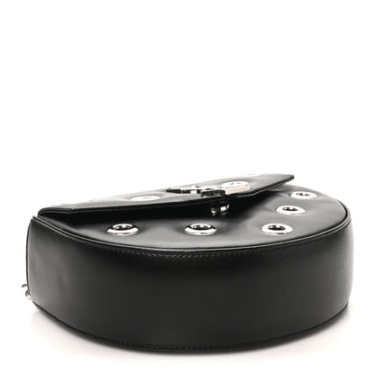 Saint Laurent Box Calfskin Grommet Crossbody Bag Black 4 of 9