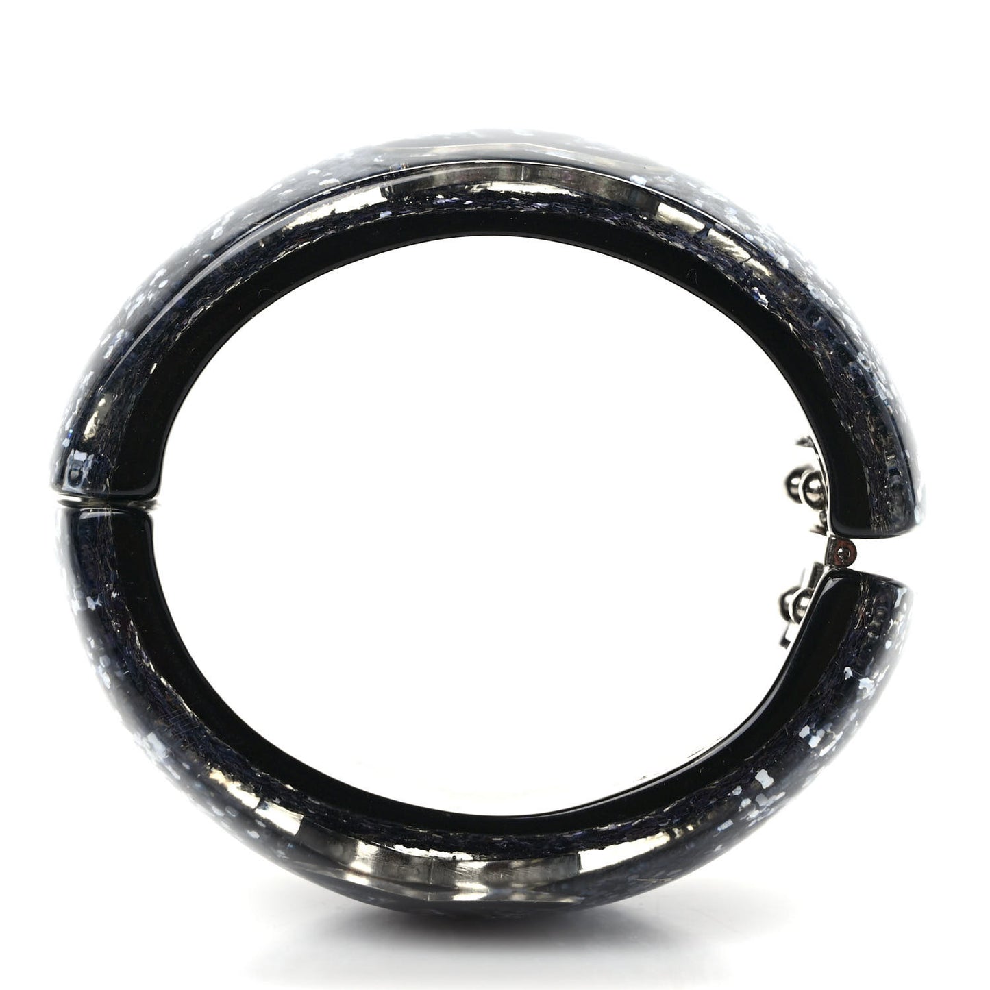 Resin Glitter CC Cuff Silver