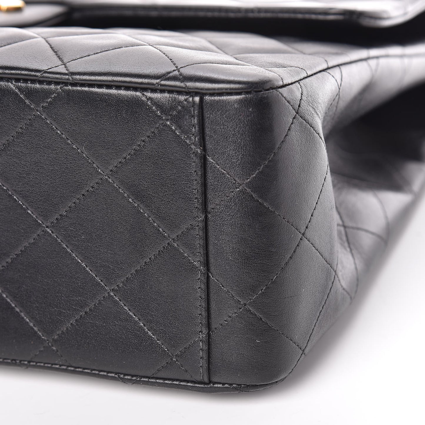 Lambskin Quilted XL Jumbo Single Flap Black