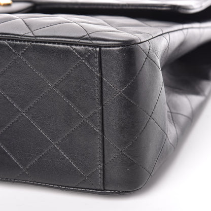 Chanel Lambskin Quilted XL Jumbo Single Flap Black 10 of 12