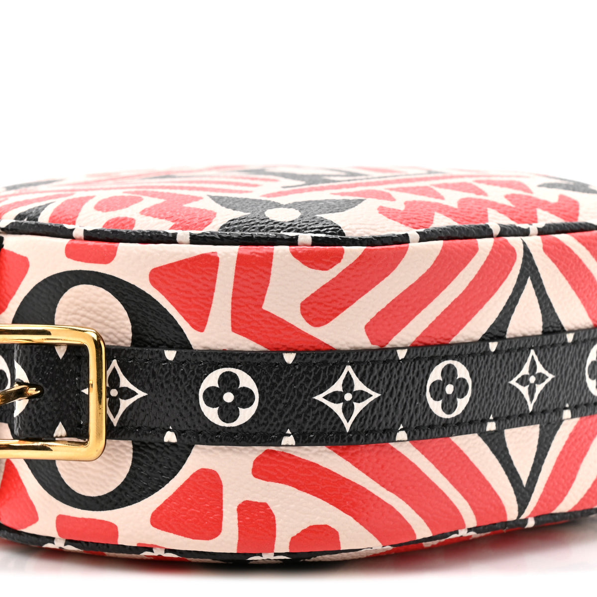 Monogram Giant Crafty Boite Chapeau Souple PM Creme Rouge Black