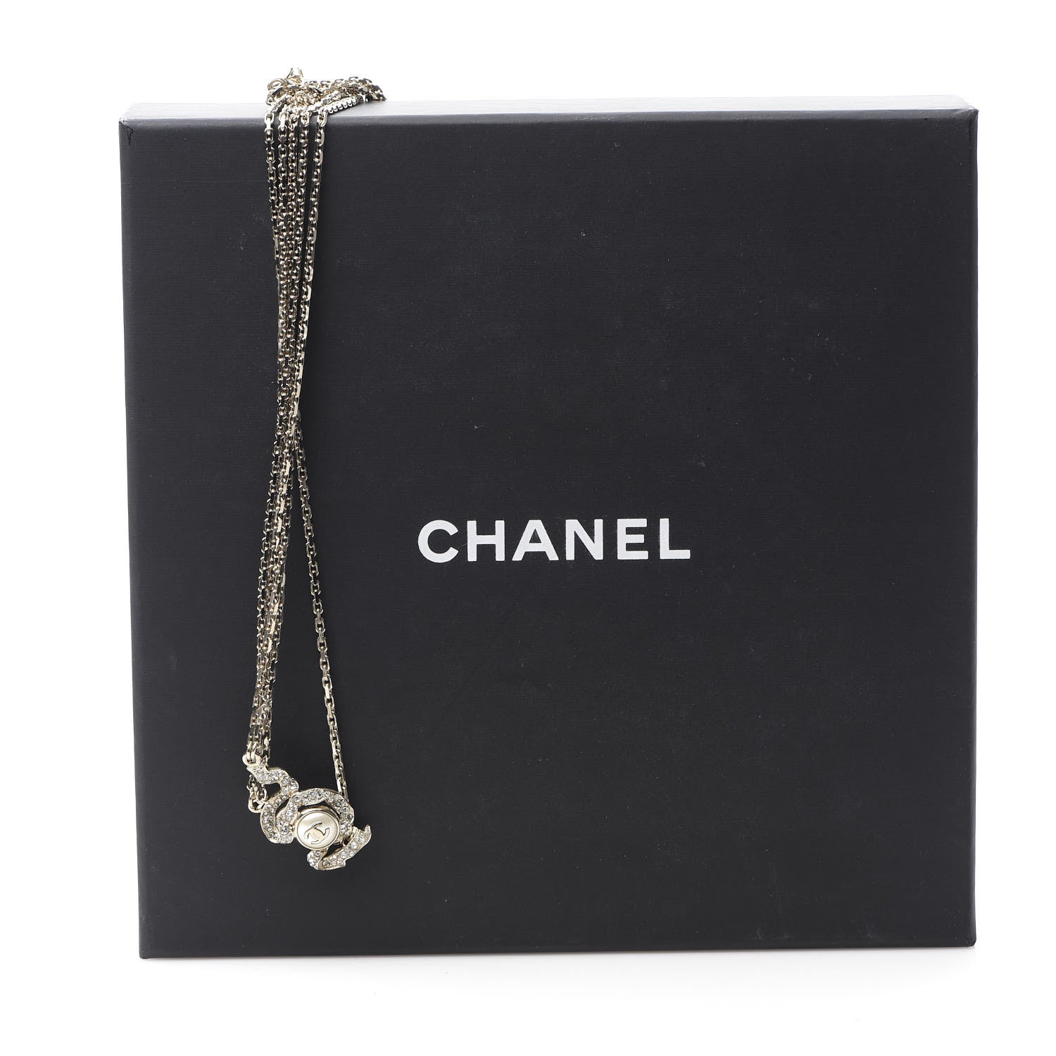 Chanel Crystal Pearl CC Long Multistrand Necklace Light Gold 6 of 6