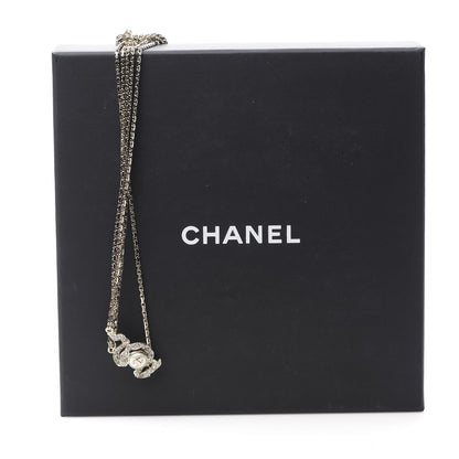 Chanel Crystal Pearl CC Long Multistrand Necklace Light Gold 6 of 6