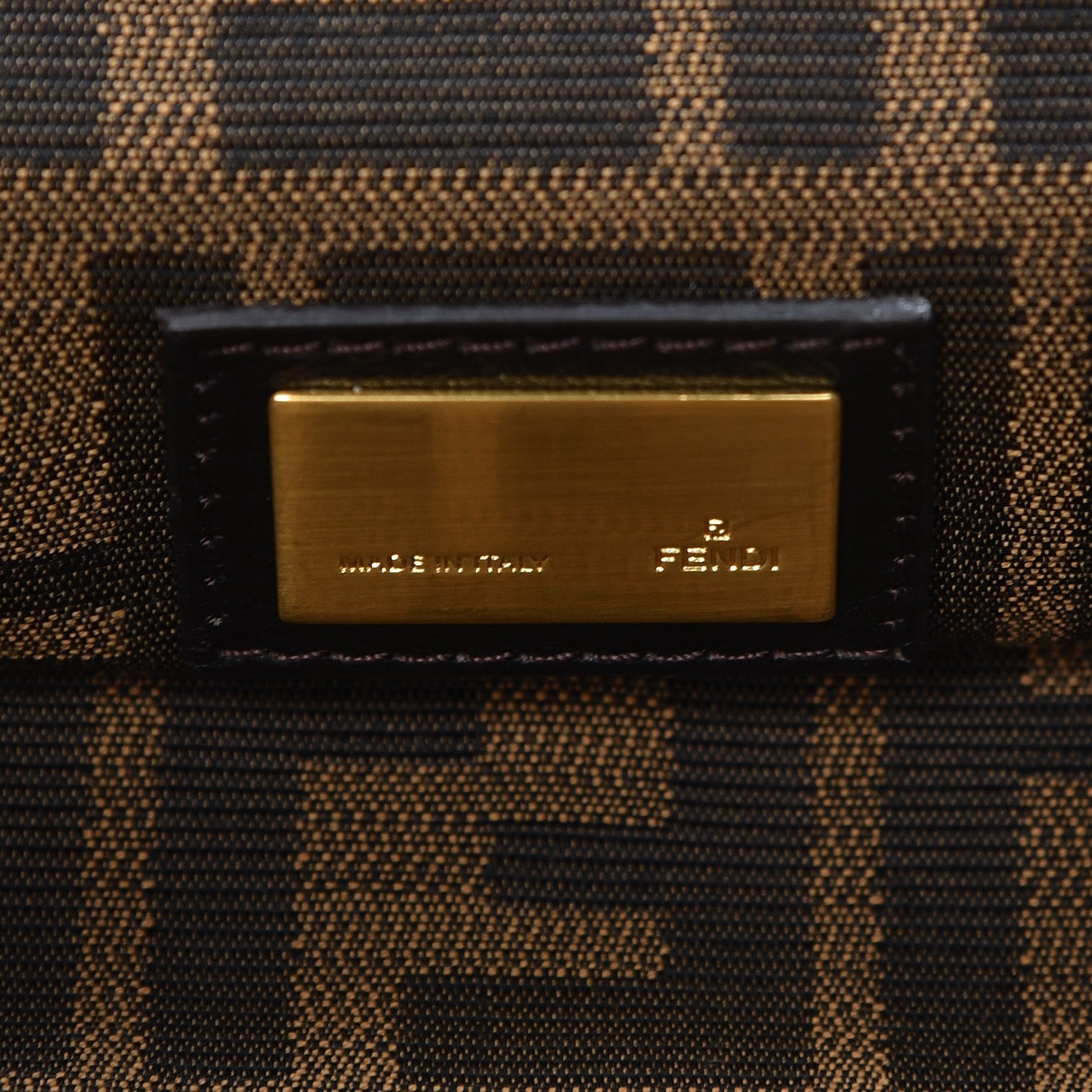 Fendi Goatskin Zucca Large Peekaboo Iconic Satchel Cuoio Tobacco Moro 7 of 24