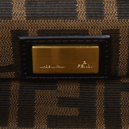 Fendi Goatskin Zucca Large Peekaboo Iconic Satchel Cuoio Tobacco Moro 7 of 24