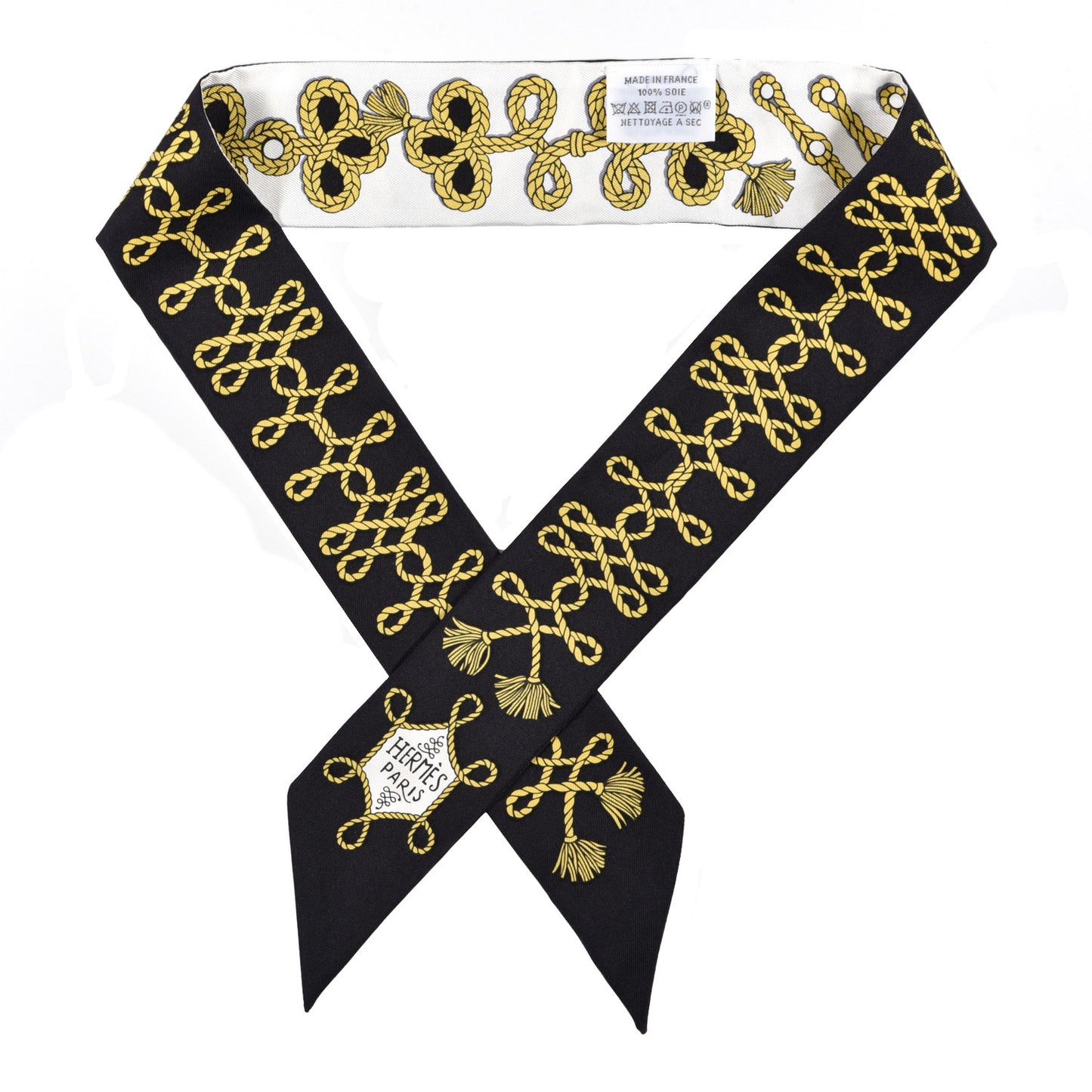 Silk Galons Et Brandebourg Twilly Black Gold White