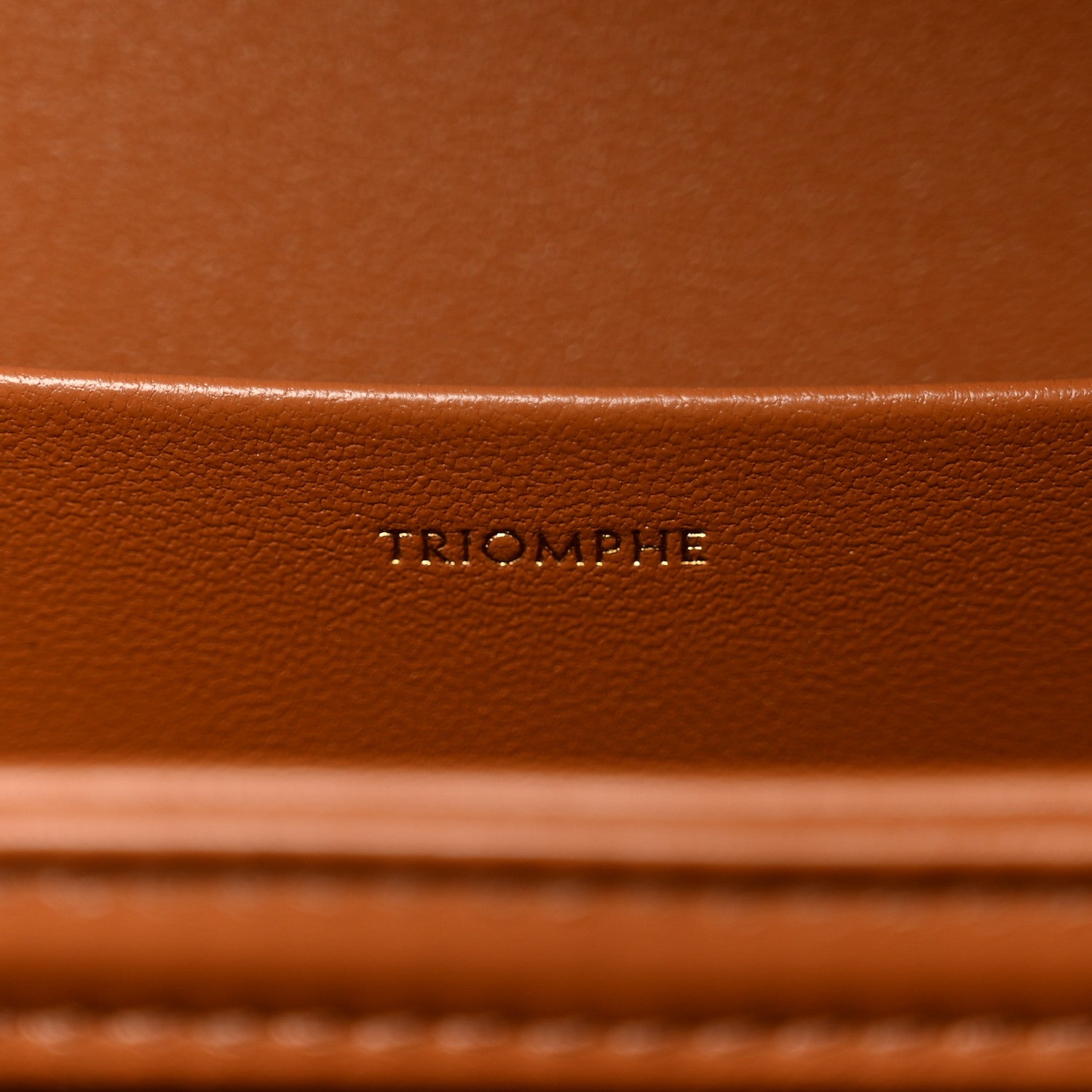Celine Triomphe Canvas Calfskin Medium Triomphe Bag Tan 6 of 10