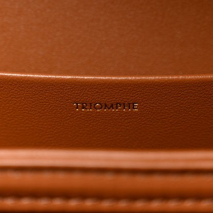 Celine Triomphe Canvas Calfskin Medium Triomphe Bag Tan 6 of 10