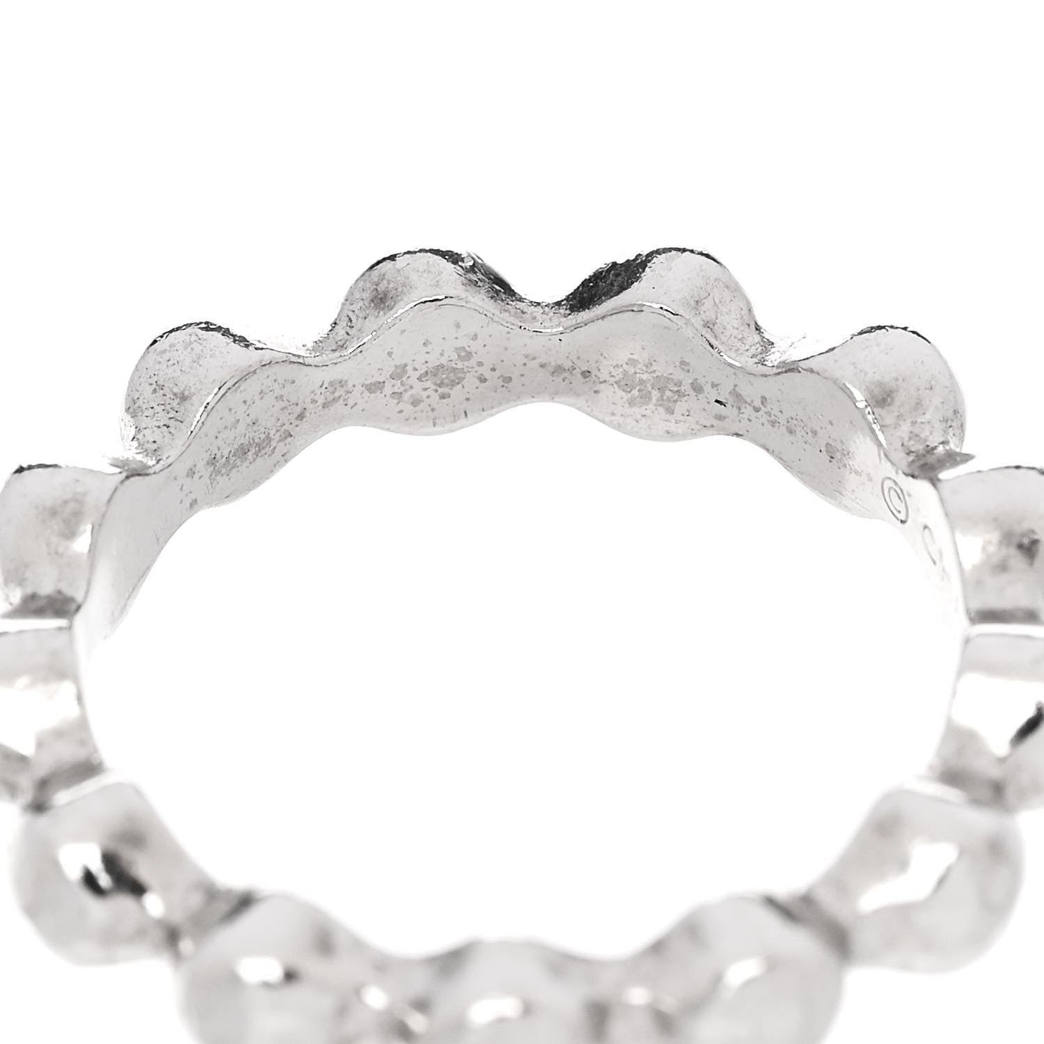 Chanel 18K White Gold Diamond Set of 3 Stacking Ring 54 7 / 53 6.5 5 of 6