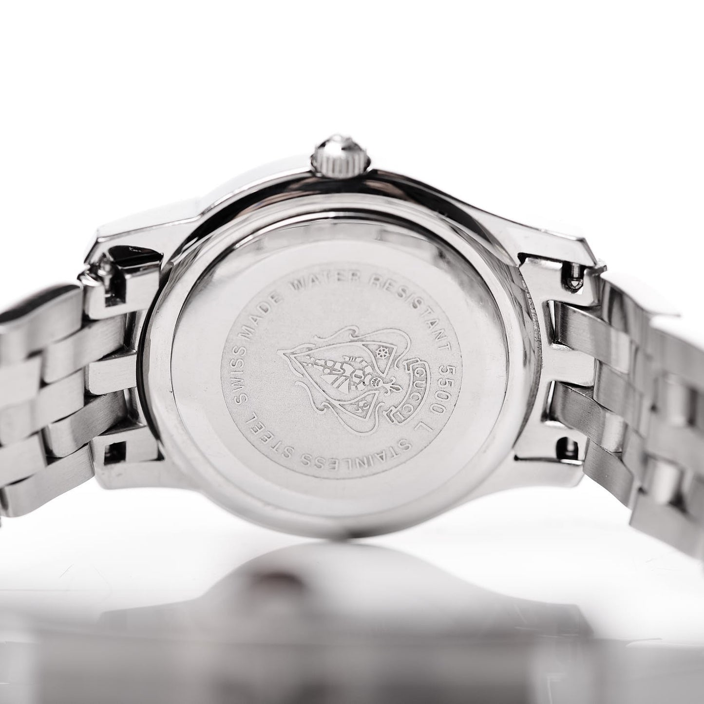 Stainless Steel Diamond 27mm 5500L Quartz Watch Black