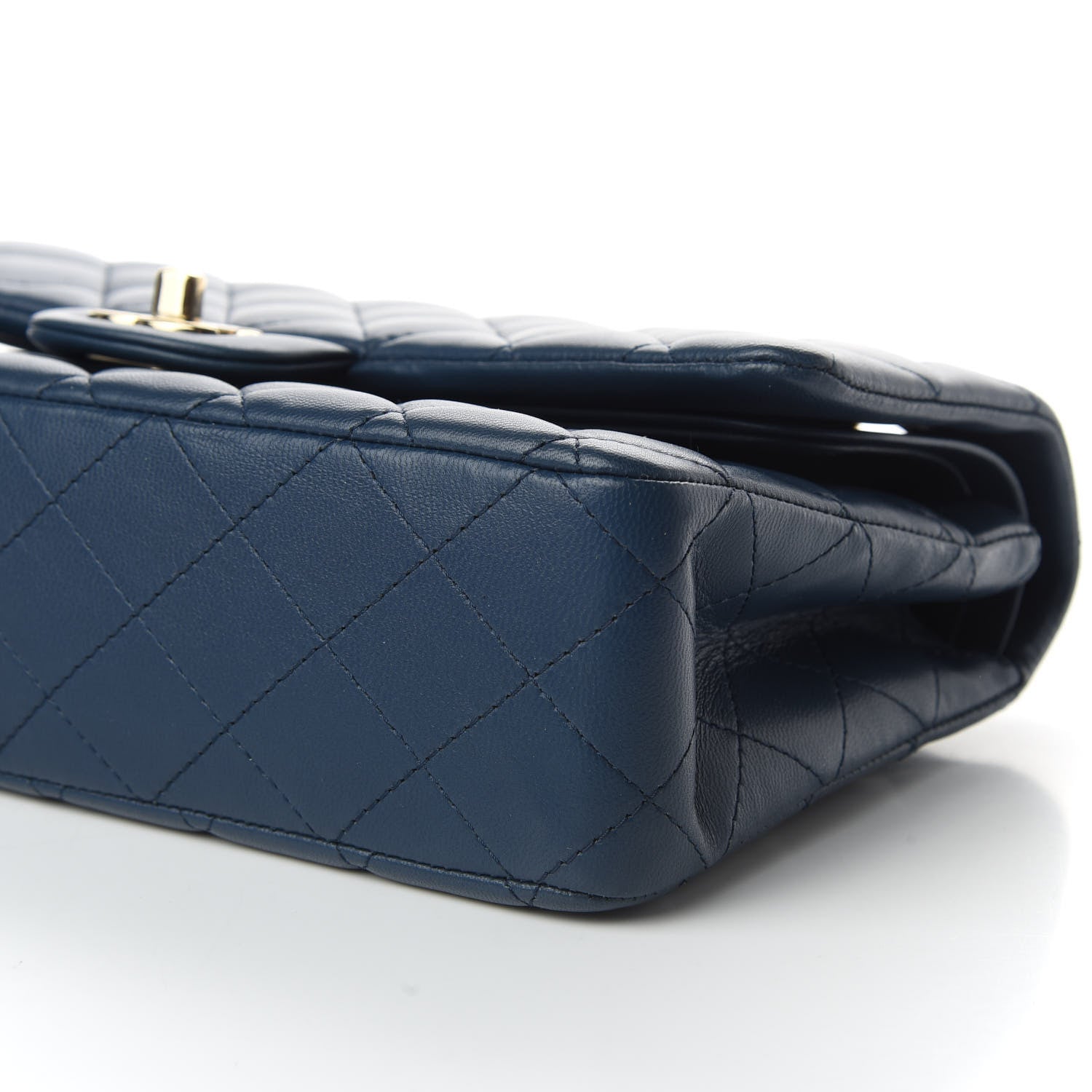 Chanel Lambskin Quilted Medium Double Flap Blue 6 of 9