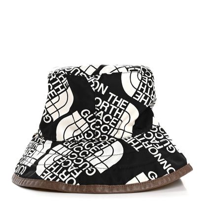 Gucci X THE NORTH FACE Nylon Reversible Self-Tie Bucket Hat M Black Yellow 7 of 16