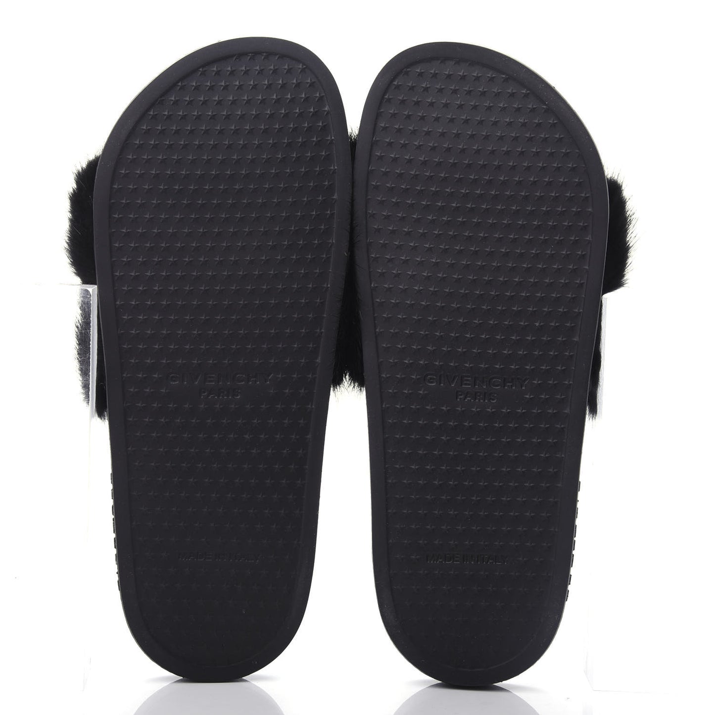 Mink Rubber Slide Sandals 38 Black