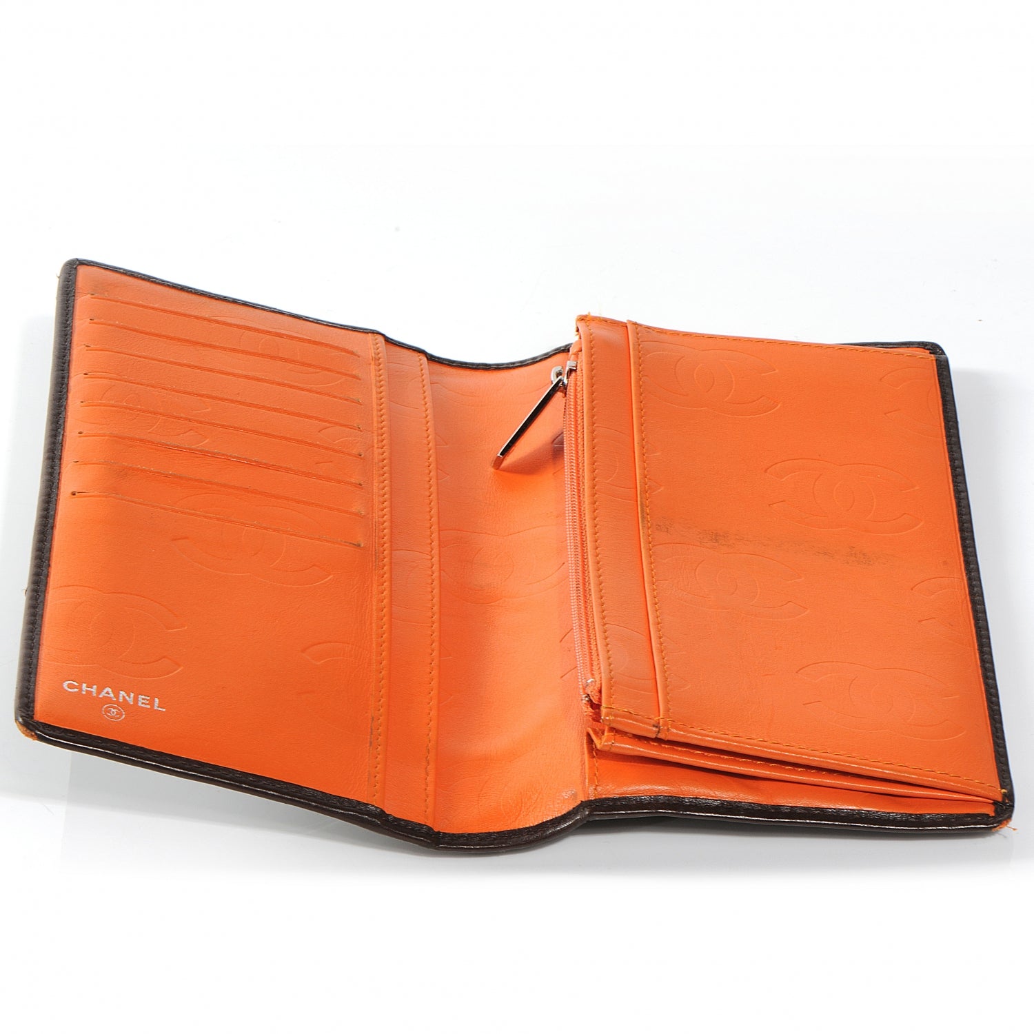 Chanel Calfskin Quilted Cambon CC Yen Wallet Brown 4 of 9