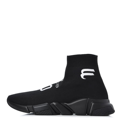 Balenciaga Neoprene Knit Soccer Mens Speed Sneakers 41 Black 1 of 9
