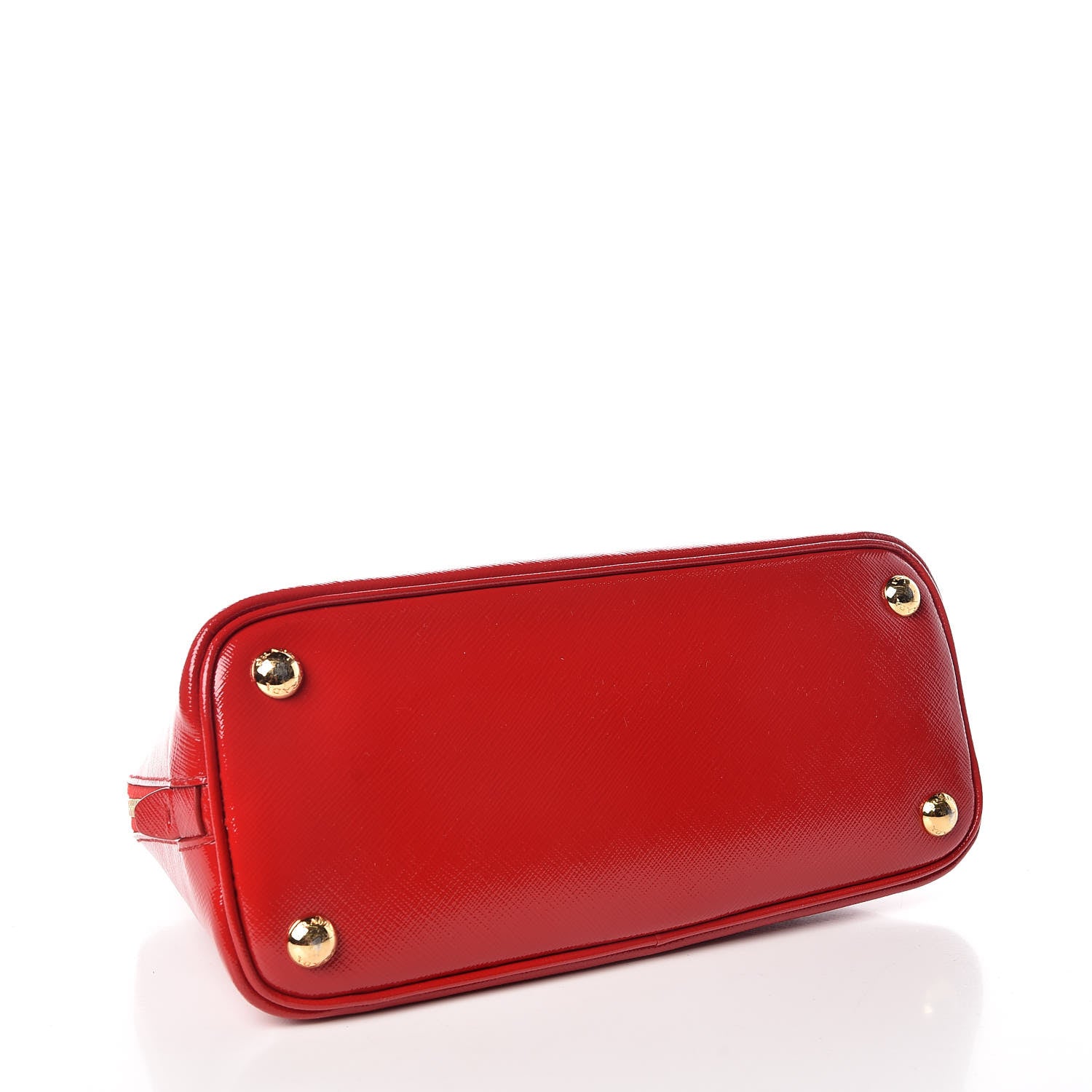Prada Saffiano Vernice Mini Promenade Tote Rosso 4 of 9