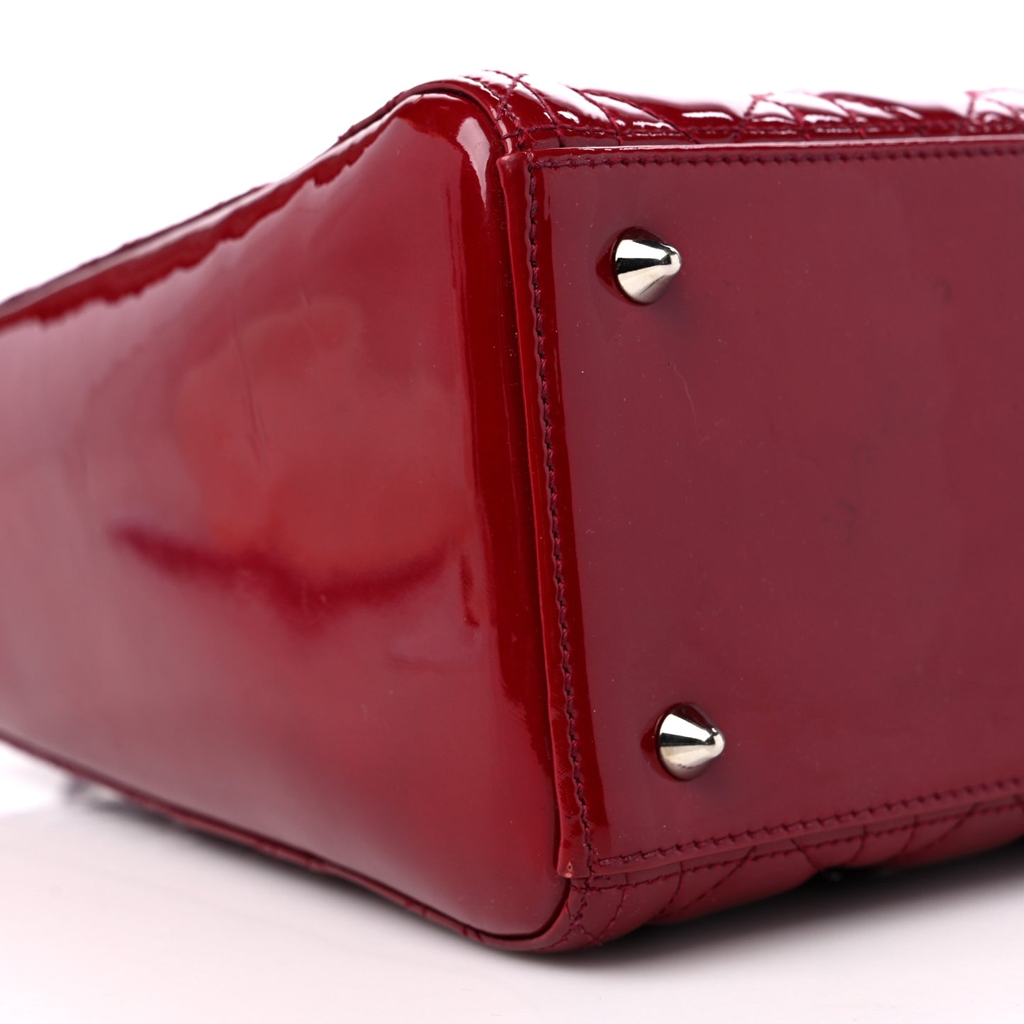 Patent Cannage Medium Lady Dior Red