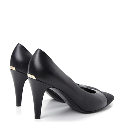 Chanel Lambskin Grosgrain Cap Toe Pumps 40.5 Black 4 of 10
