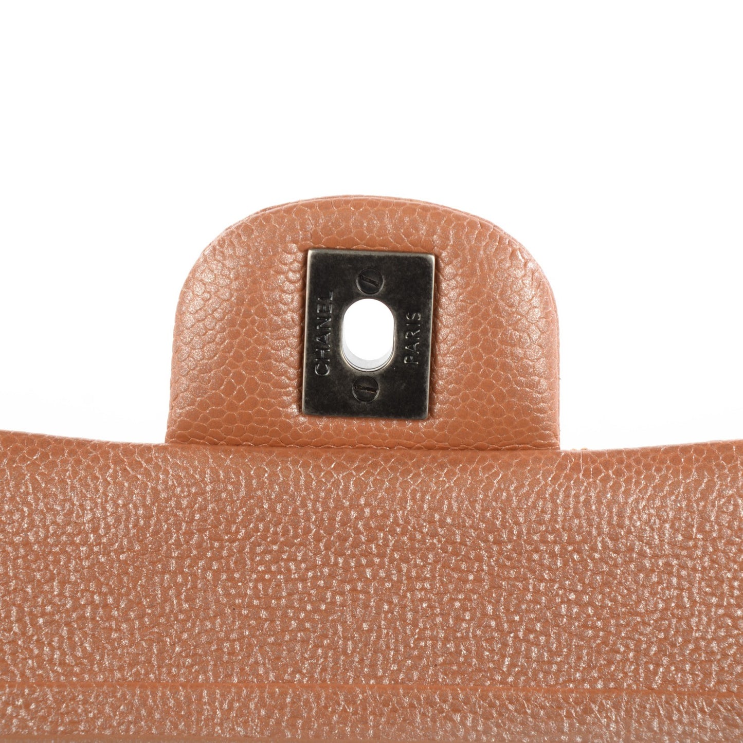 Pearly Caviar Quilted Medium Double Flap Pink