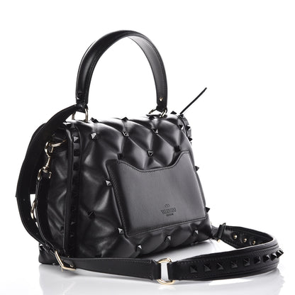 Valentino Garavani Nappa Monochrome Medium Candystud Top Handle Bag Black 3 of 8