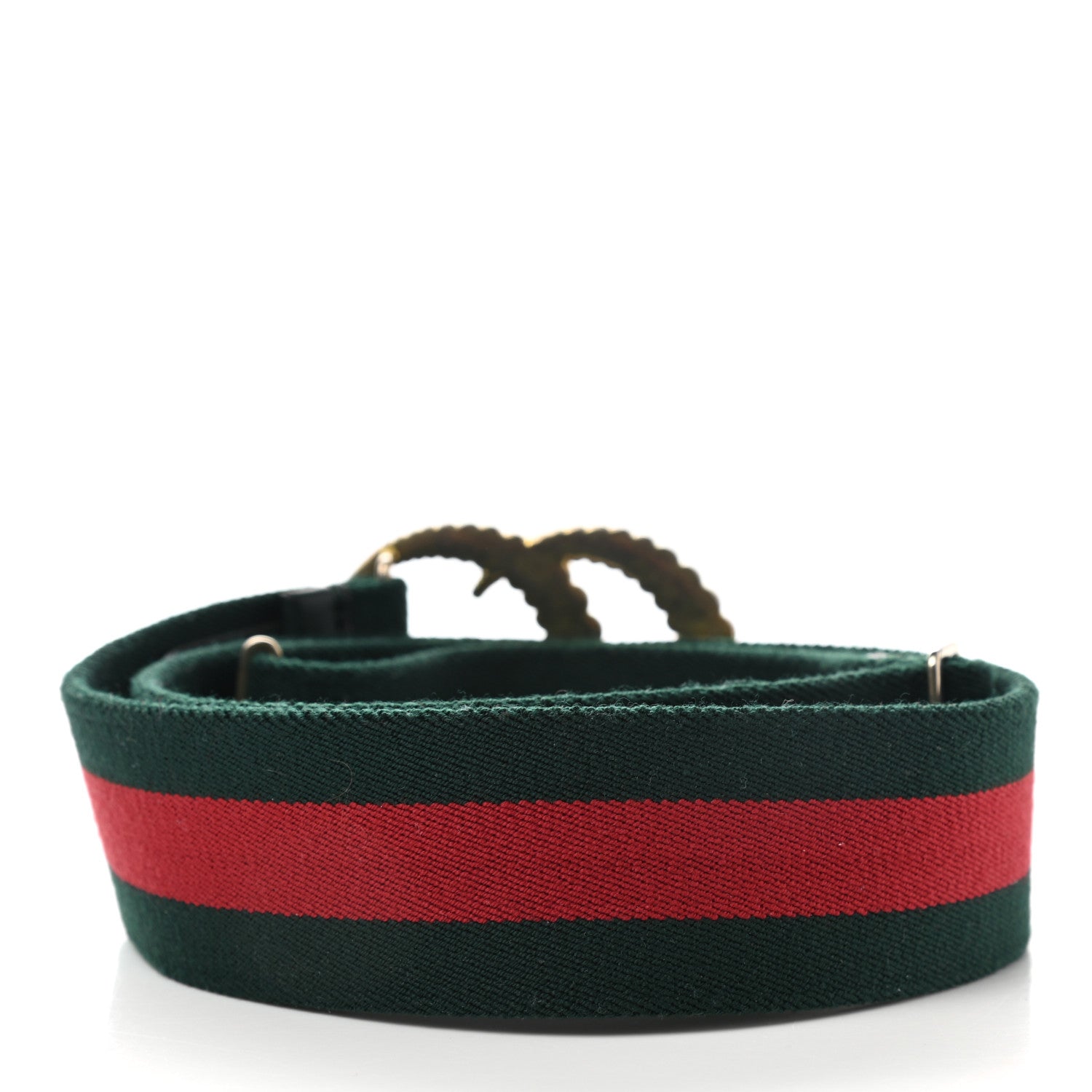 Gucci Canvas Torchon Double G Web Belt 90 36 Verde 2 of 5