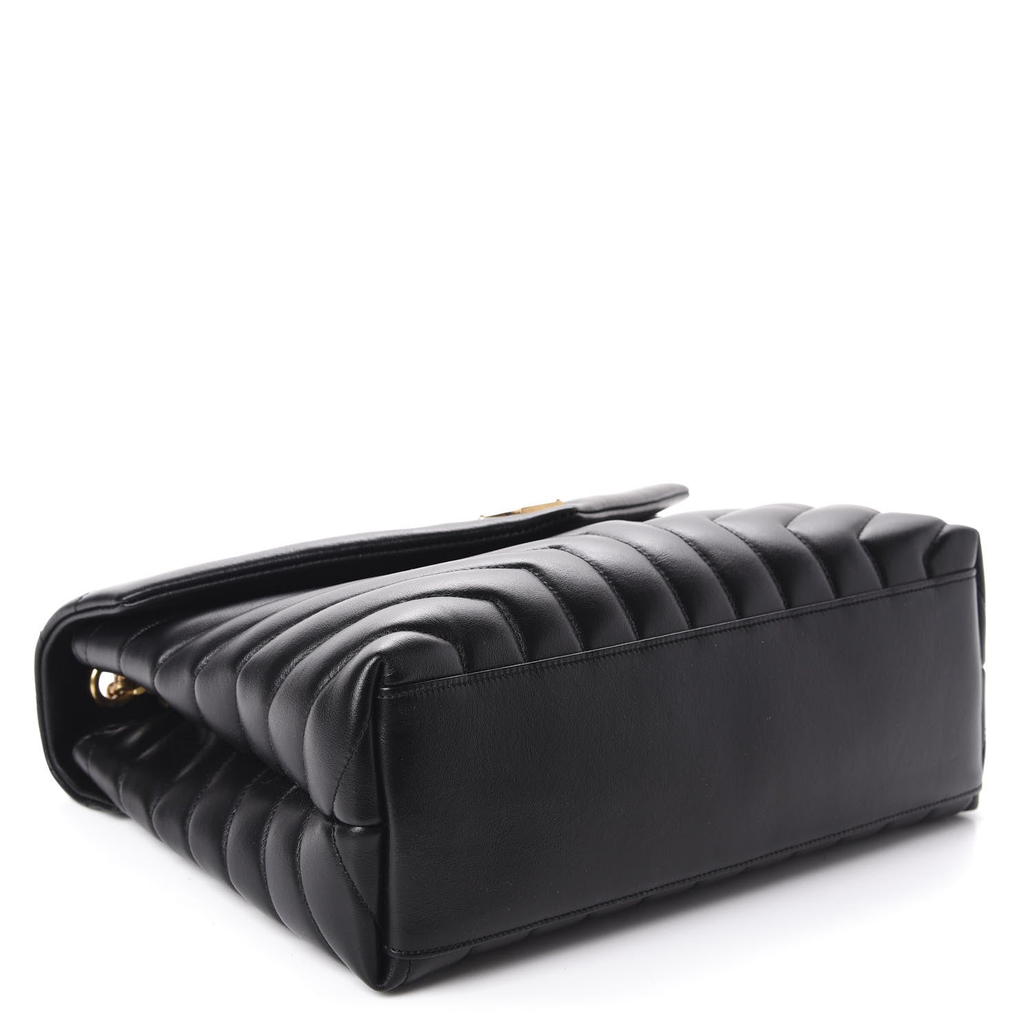 Saint Laurent Calfskin Y Quilted Monogram Medium Loulou Chain Satchel Black 4 of 11