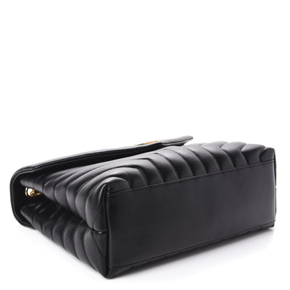 Saint Laurent Calfskin Y Quilted Monogram Medium Loulou Chain Satchel Black 4 of 11