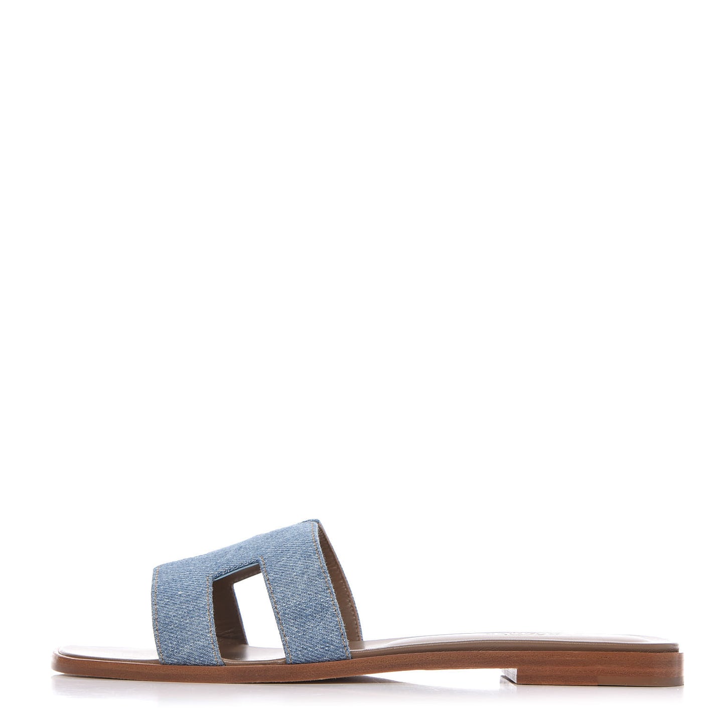 Denim Canvas Oran Sandals 38.5 Bleu Clair