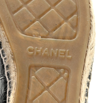 Chanel Lambskin CC Espadrilles 36 Black 15 of 24
