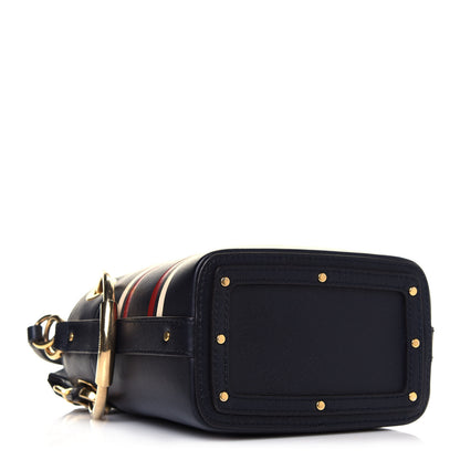 Chloe Smooth Calfskin Logo Mini Roy Bucket Bag Full Blue 4 of 13