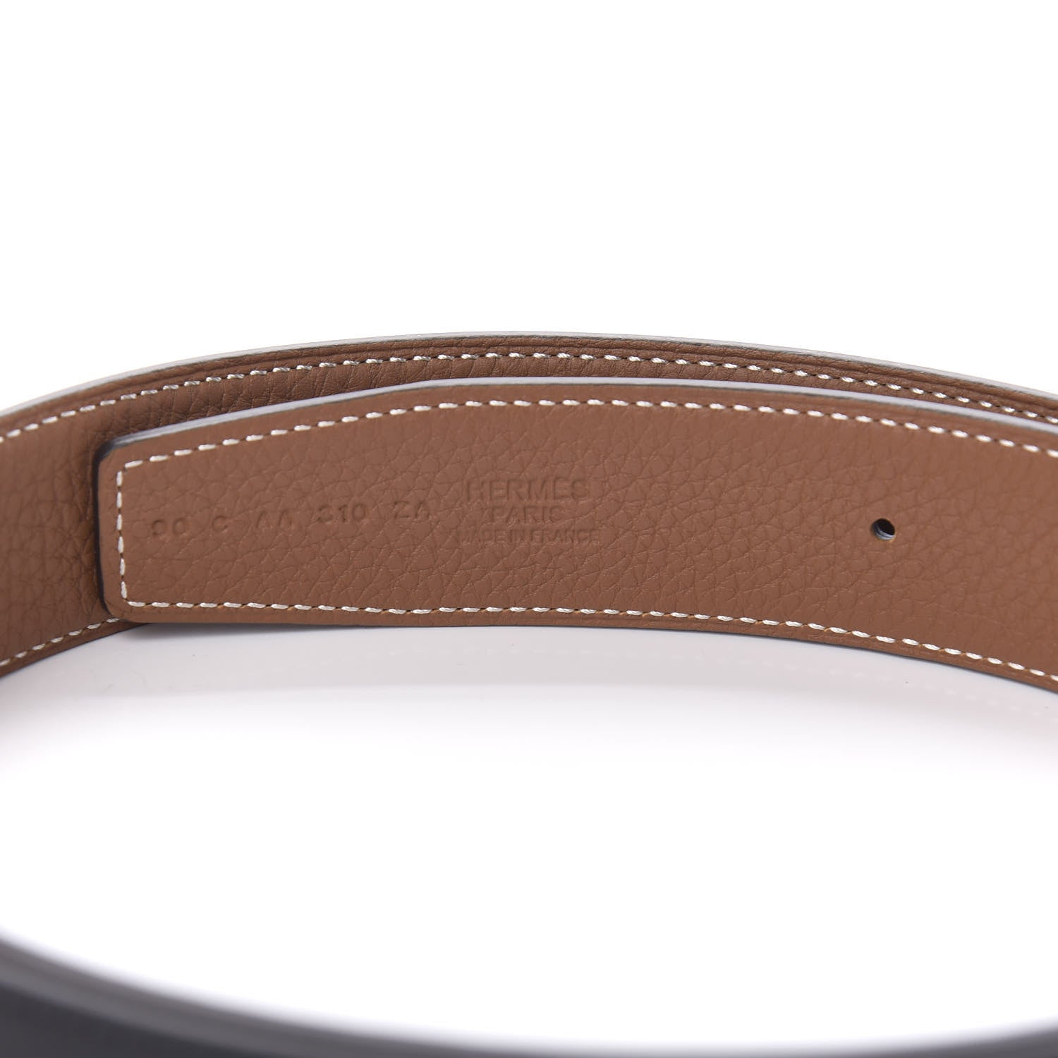 Hermes Box Togo H Belt 90 Black Gold 5 of 7
