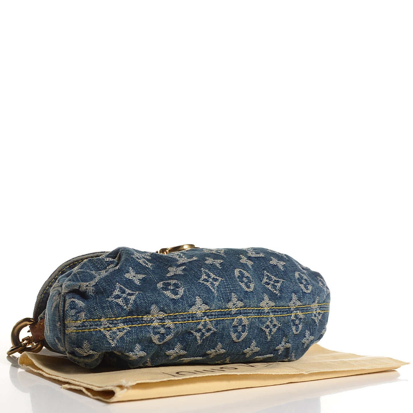 Monogram Denim Mini Pleaty Blue