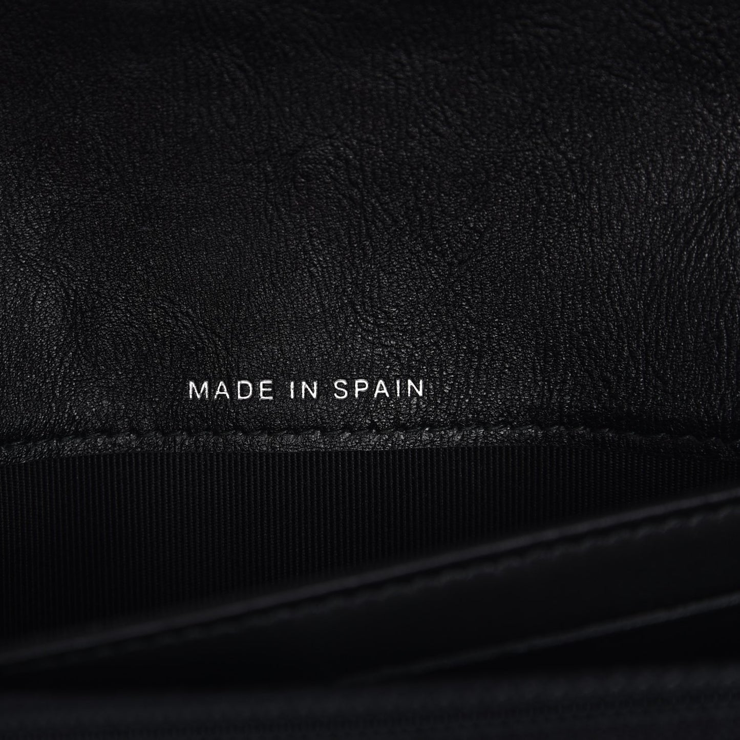 Crumpled Calfskin Quilted Large Flap Wallet So Black