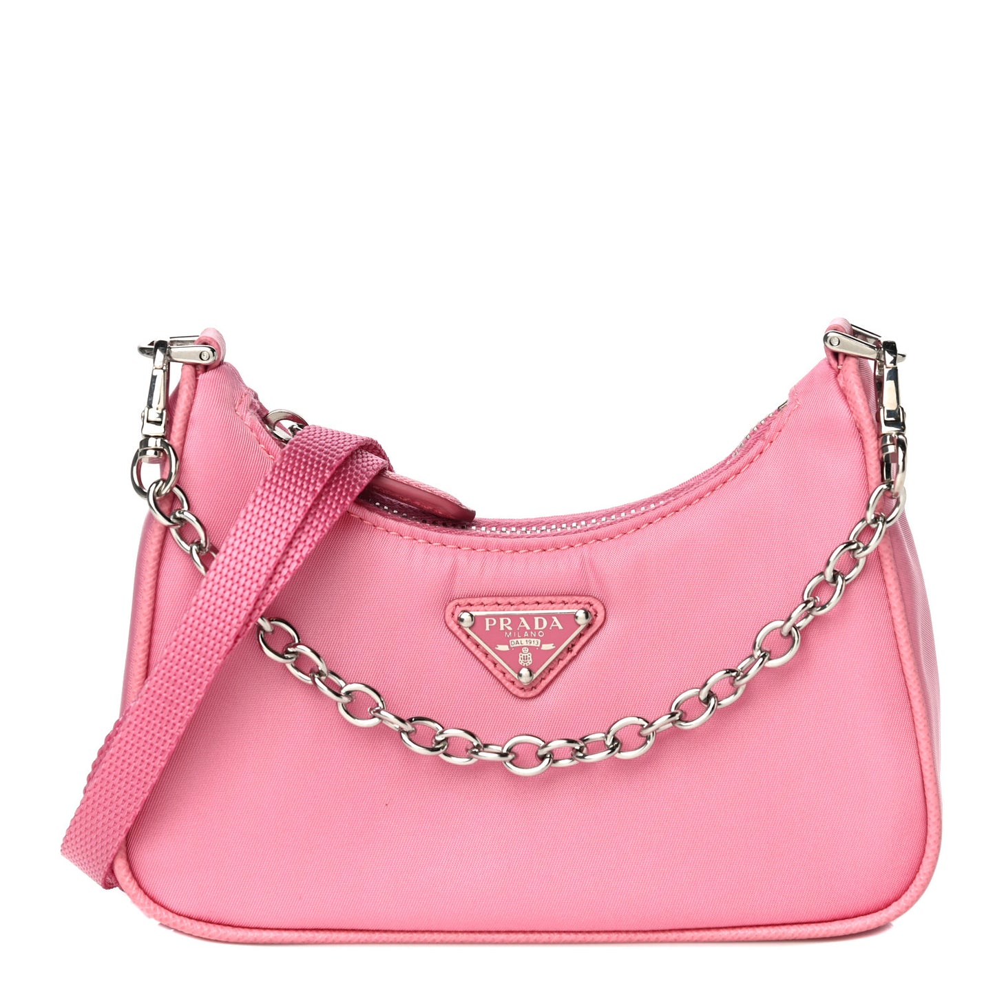 Tessuto Nylon Saffiano Mini Re-Edition 2000 Shoulder Bag Begonia
