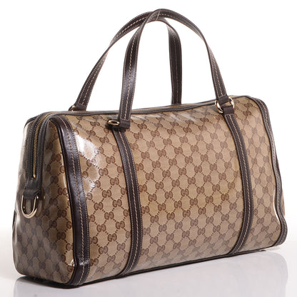 Gucci Crystal Monogram Large Duchessa Boston Dark Brown 3 of 9