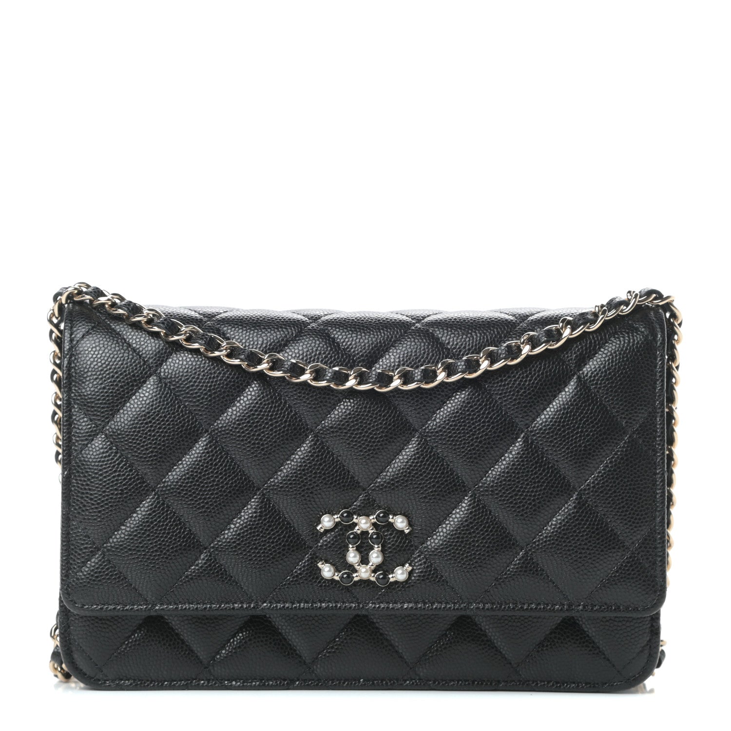 Chanel Caviar Quilted Coco Candy Wallet On Chain WOC Black 1 of 13