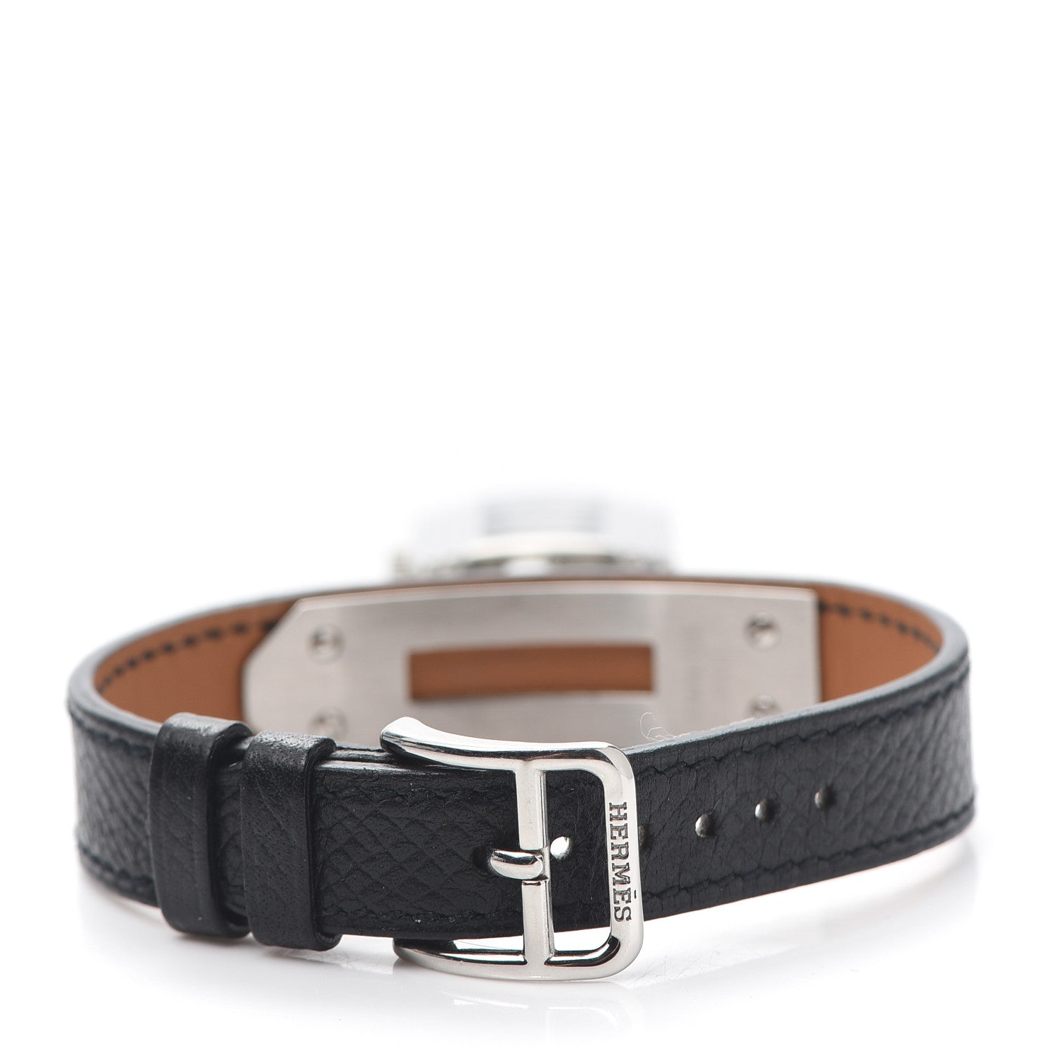 Hermes Stainless Steel Epsom 20mm Kelly Cadena Quartz Watch Noir 2 of 5