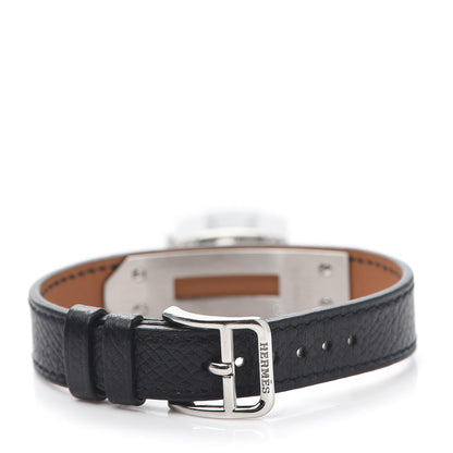 Hermes Stainless Steel Epsom 20mm Kelly Cadena Quartz Watch Noir 2 of 5
