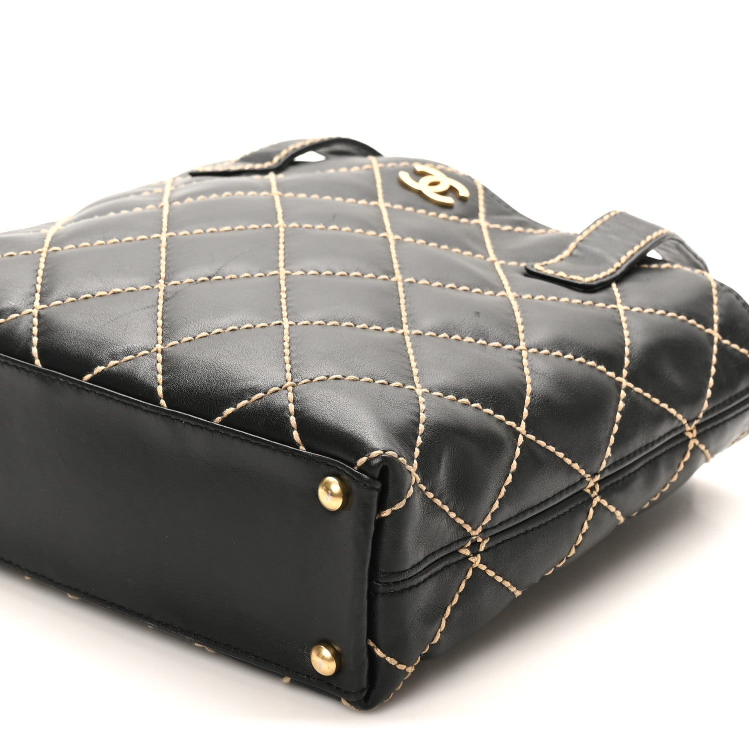 Chanel Calfskin Wild Stitch Tote Black 9 of 9