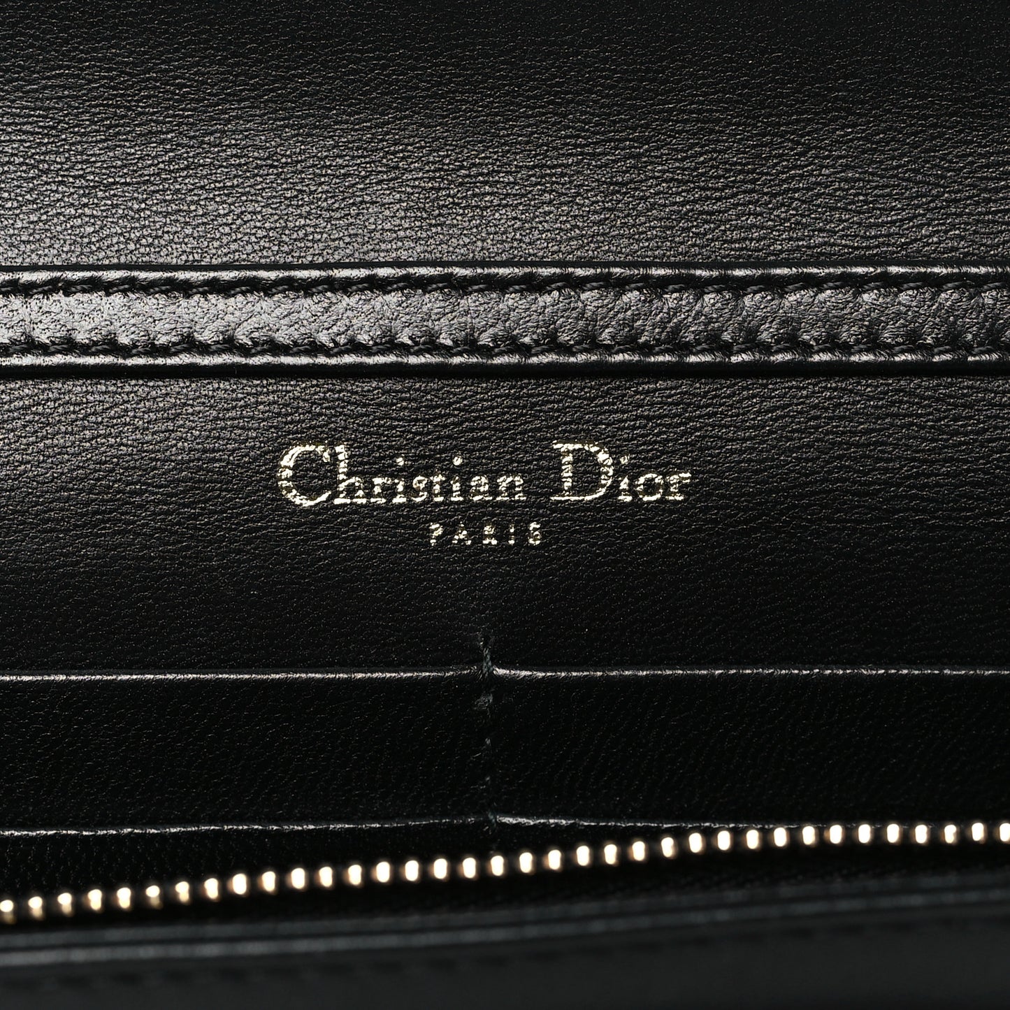 Lambskin Cannage Lady Dior Chain Wallet Black