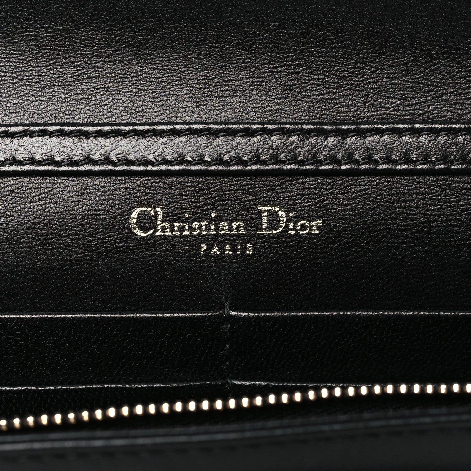 Christian Dior Lambskin Cannage Lady Dior Chain Wallet Black 6 of 9