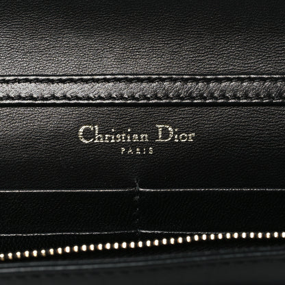 Christian Dior Lambskin Cannage Lady Dior Chain Wallet Black 6 of 9