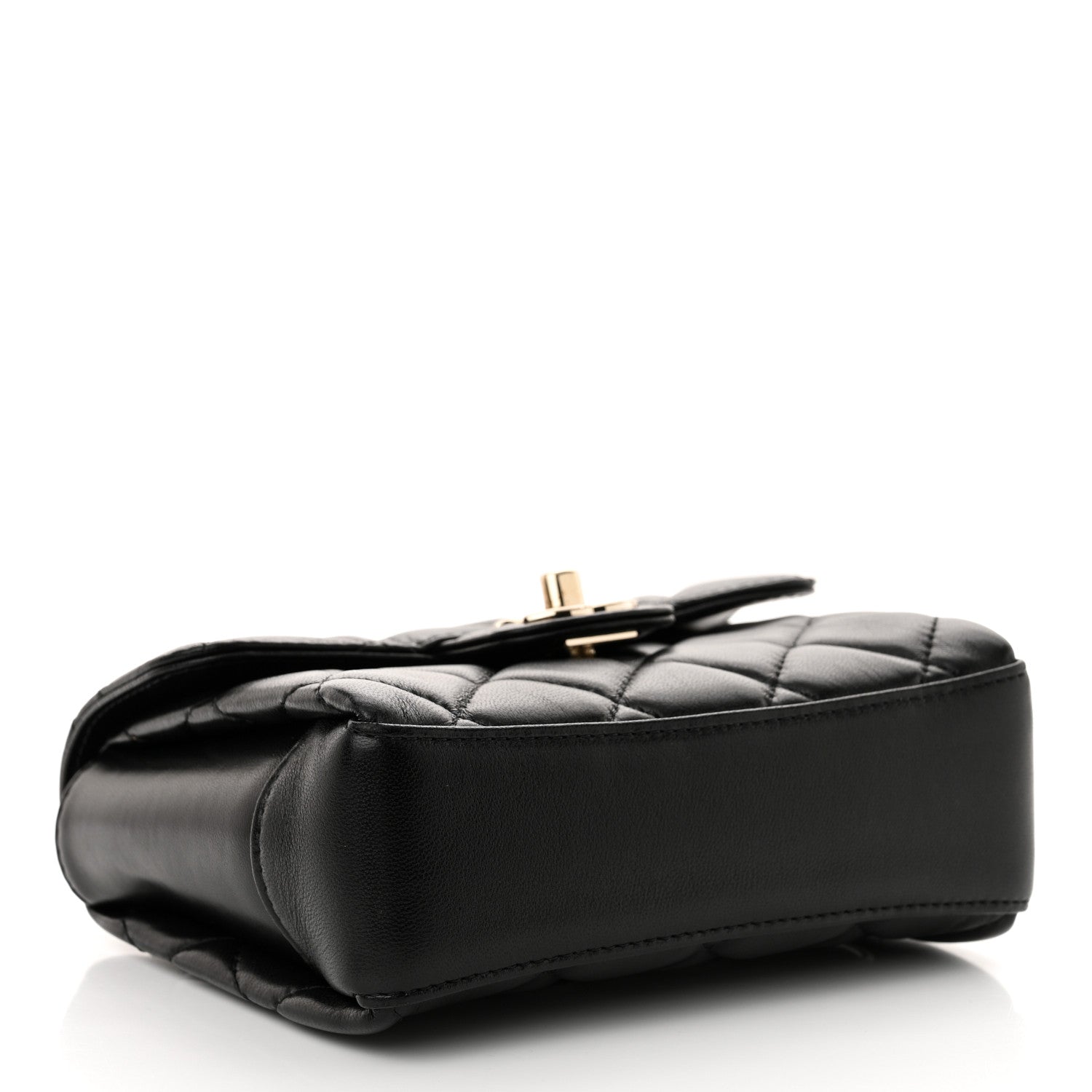 Chanel Lambskin Quilted Mini Top Handle Square Flap Black 4 of 11