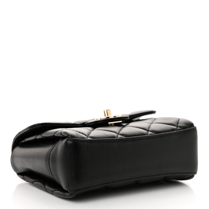 Chanel Lambskin Quilted Mini Top Handle Square Flap Black 4 of 11