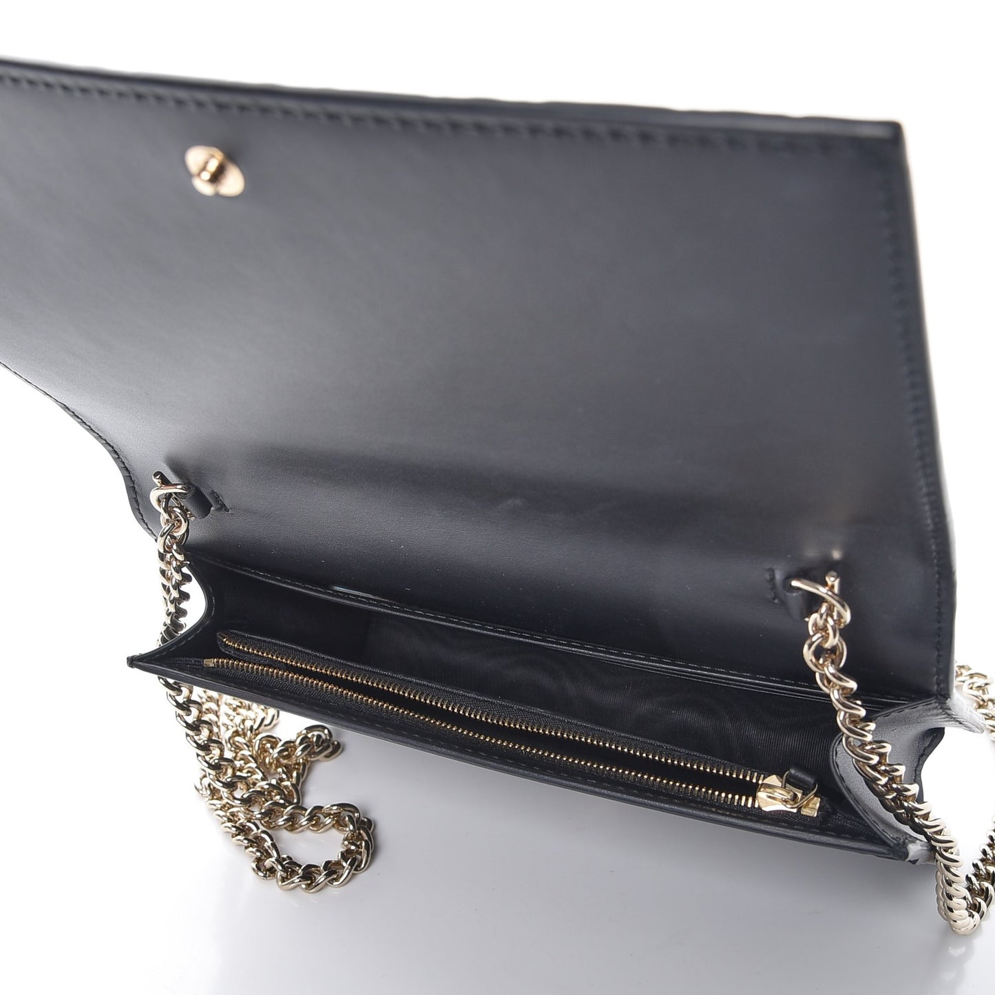 Guccissima Signature Bowy Chain Wallet Black