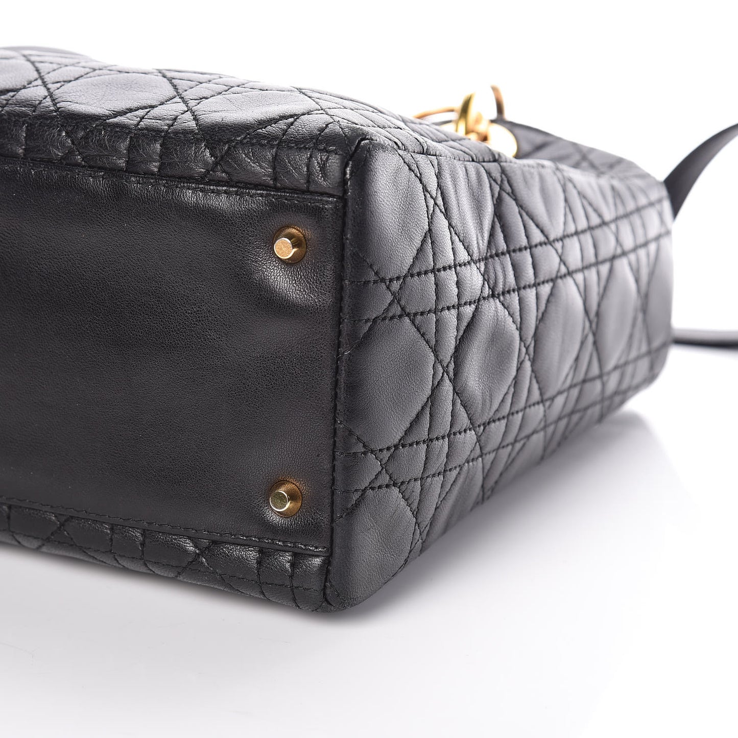 Lambskin Cannage Medium Lady Dior Black