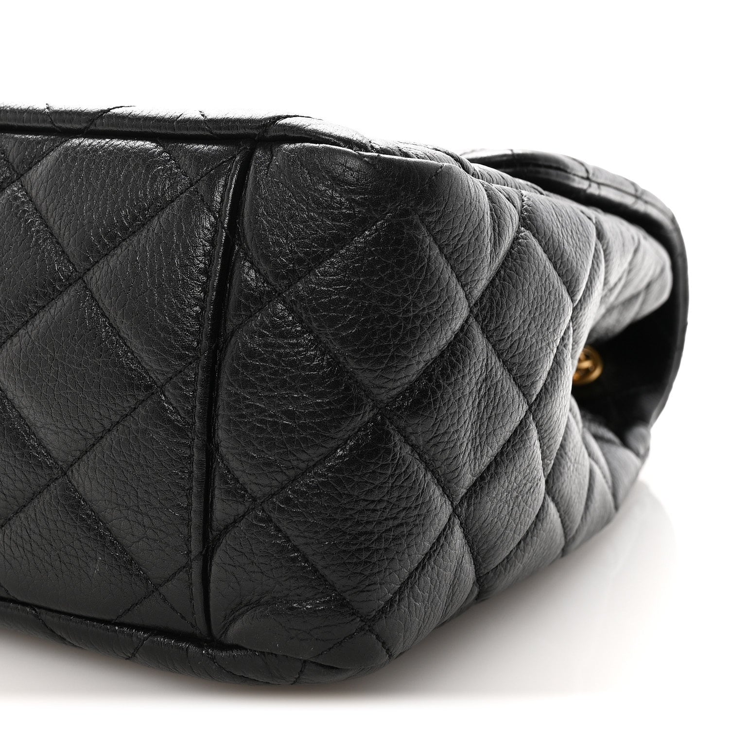 Chanel Grained Calfskin Quilted XXL Travel Flap Bag Black 10 of 10